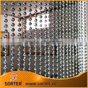 top-rated discount metal ball chain curtain/steel beaded chain curtain/anti static room divider