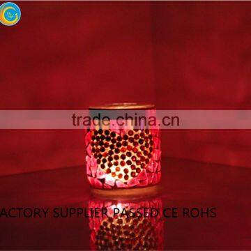 Wedding Pink Handing Mosaic Glass Candle Votives photo-5