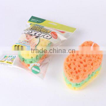 eco-friendly exfoliating bath ball three-color oval algae bath sponge