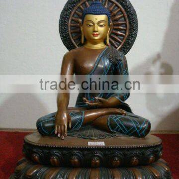 Asia Fengshui Indoor Zen Garden Metal Crafts Bronze Budha Statue for Sale photo-4