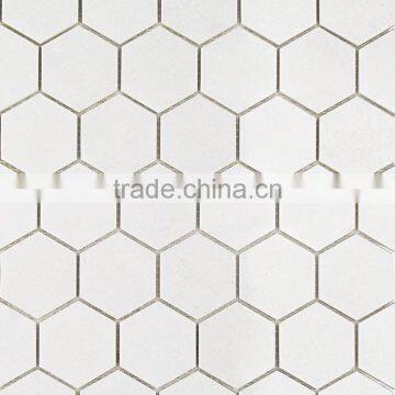 MM-CV258 Fashionable Indoor Decor Natural Stone Marble Thassos Hexagon Mosaicmosaic photo-2