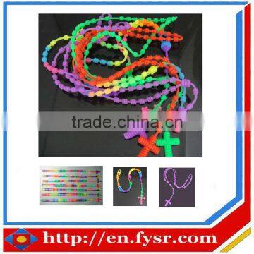 colorful Cross silicone necklace