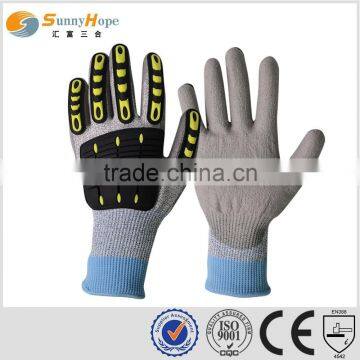 sunnyhope 13gauge cotton/ steel mixed fiber knitted liner impact resistant mechanic glove cut resistant gloves