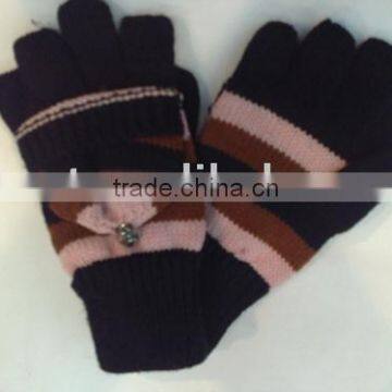 Ladies fashion glove with flip top cover