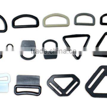 Black, White, Plastic, Nylon, Pom, D ring, Loop, Sewable D ring, Tri-ring, Sewable Loop