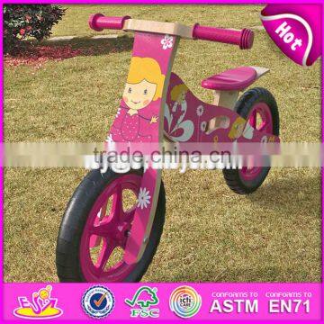 2017 New Design Original Work Wooden Girls Balance Bike for Toddlers W16C173 photo-2