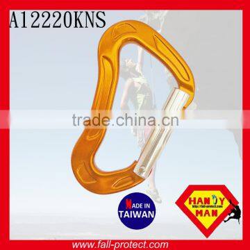 B Type Straight Gate 24KN Aluminum Carabiner For Mountain Climbing