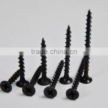 Black fine thread drywall screw