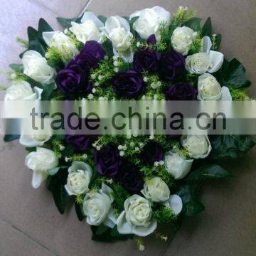 40*38cm Real Touch Silk Cloth Artificial Flower Wall Wedding Backdrop Decoration photo-2