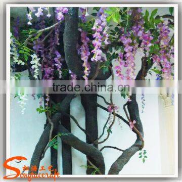 20160620 SongTao White Artificial Wisteria Tree Custom Canopy Silk Wisteria Tree photo-4