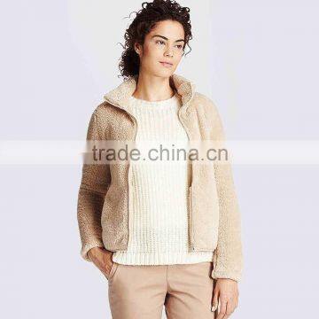 wholesale ladies winter coats plus size fashion casual Long sherpa wool polar fleece latest coat designs for women