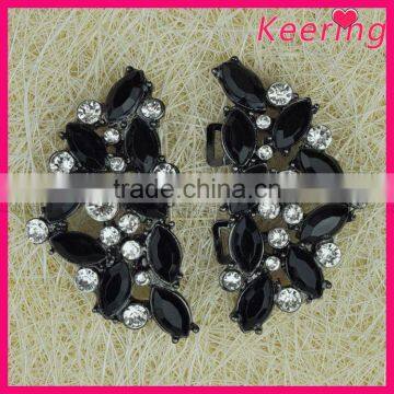 Fashionable Wholesale Elegant Black Metal Rhinestone Buttons for Garments WBK-1509