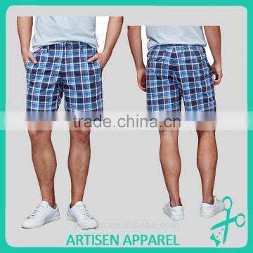 Leisure comfortable cotton vitality plaid shorts mens short waist shorts for men