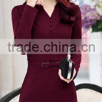 2016 Customized Manufactorying Fashionable Custom Fit Middle-aged Ladies Dress photo-6