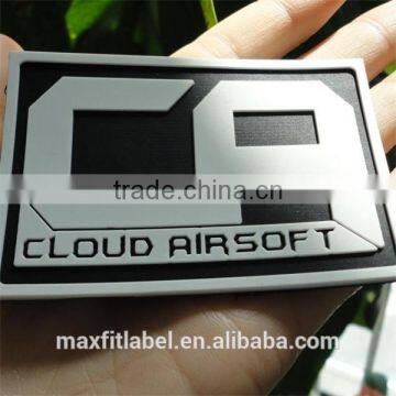 Cheap Blank Hook and Loop Patches Custom 3d Rubber Patch Logo photo-3