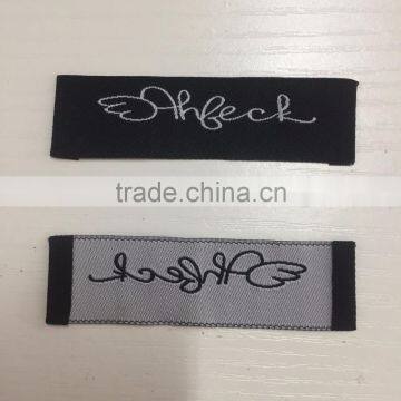 High quality custom design 50d high density damask woven labels