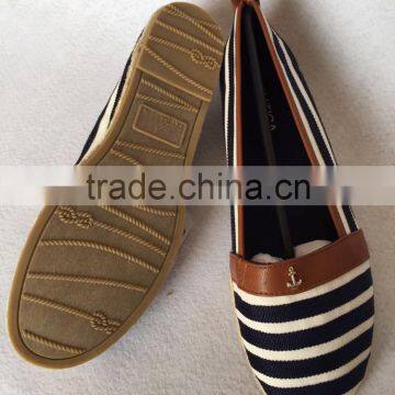 Rope Sole Ladies Shoes Closeout Brand Name Women Slip-on Flat Shoe Excess Stock photo-5
