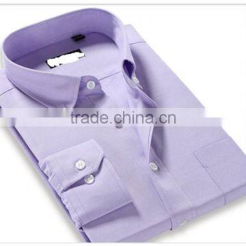 Men's solid color shirt - long sleeve with button down