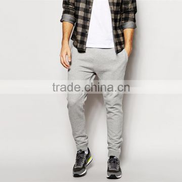 Mens slim fit blank jogger pants with zippered hem wholesale blank jogger pants