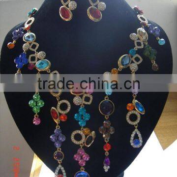 fashion necklace sets, fashion CZ stone jewelry sets,fashion accessories,fashion large jewelry,fashion alloy jewelry