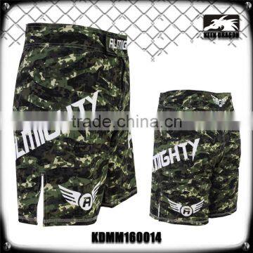 GREEN CAMO FIGHT SHORTS CUSTOM PRINTING MAKE YOUR OWN STYLE MMA SHORTS