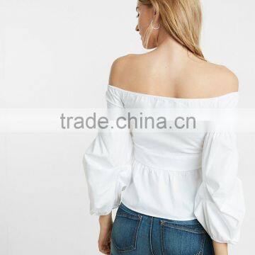 MGOO New Fashion Sexy White Women Tops Latest Design V Neck Wholesale Factory Price photo-4
