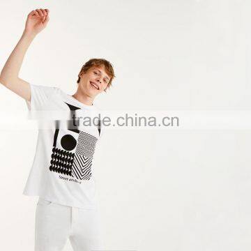 2017 Wholesale Fashion Men White T-shirt Cotton Printing T-shirt Custom Men's Clothing photo-3