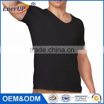 Custom logo Mens crew neck anti-sweat undershirts