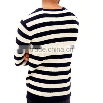 Fashion Simple Style Striped Knitted T-topper Men Sweaters photo-3