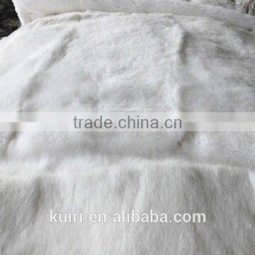 2016 Real Natural White Bed Rabbit Fur Rug Decorative Floor fur Throw carpet blanket Home Decor Bedding New