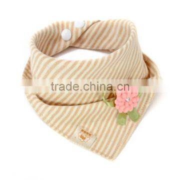 S33341W Cotton Towel New Baby Bib Bandana Baby Girls Fancy Flower Bib photo-5