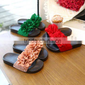 S17471A 2017 Wholesale Girls Slipper Summer Flower Slipper photo-5