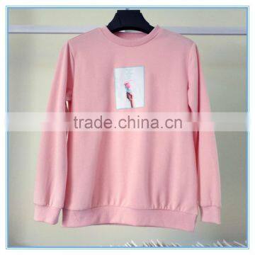 Custom Sublimation Hoodies/Sweatshirt Printed Pink Color Polyester/Cotton Plain Hoodie