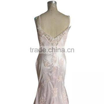 China OEM Supply Backless Sexy Long Tail Wedding Dresses photo-4