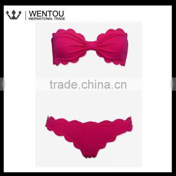 Personalized Scalloped Bandeau Bikini photo-3