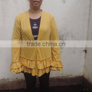 Wholesale 2016 Womans Jackets Super Cotton Ruffle Design Blouse Womans Spring Jackets photo-2