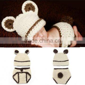 2016 Wholesale Boutique Newborn Hand Made Knitting Patterns Animal Hats photo-2