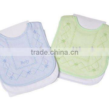 fancy thick cloth baby bibs/100% cotton interlock fabric