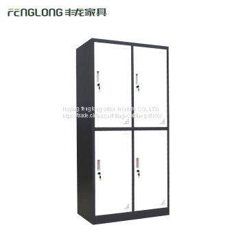 Knock-Down 2 Tier 4 Door Metal Lockers/Cabinet, Clothing Wardrobe photo-3