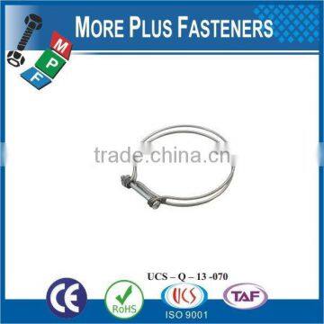 Made in Taiwan Stainless Steel german type hose clamp small hose clamps double wire