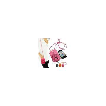 Stylish Flower Pattern Leather Bag with Should Belt for Digital Camera and Cell Phones