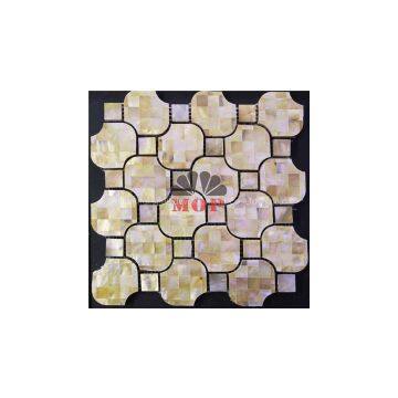 marble add shell mosaic slab dining room