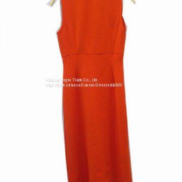 Women Designer Dress Red Fashion Low V Neck Celebrity Party Dress China Online Wholesale photo-3