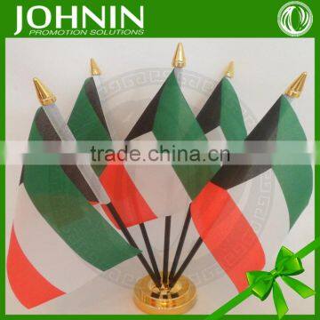 Silk screen printing polyester plastic sticker table Kuwait flag