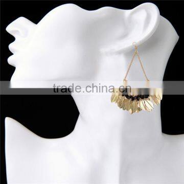 XP-TE-2117 Romantic Silk Tassel Bead Hook Magnetic Earrings