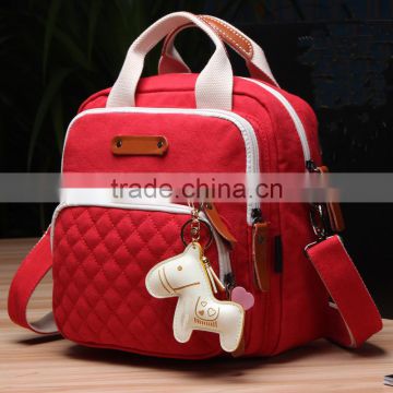 high quality women red color tote bag for promotion