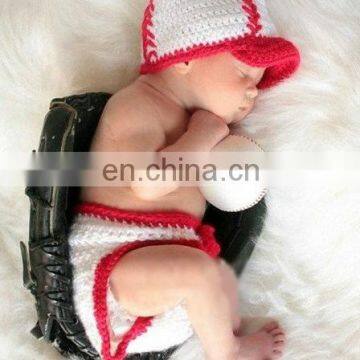 Just Arrived Baseball Baby Photo Props Crochet Knit Costume wholesale