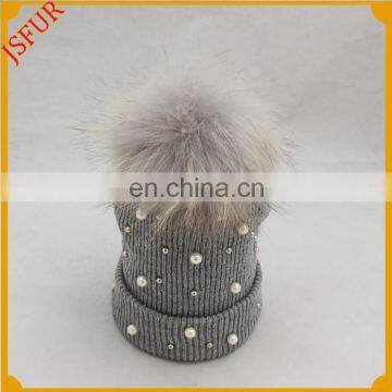 Sophisticated Technology Fur Ball Hats Acrylic Chunky Knit Bobble Beanie Hat