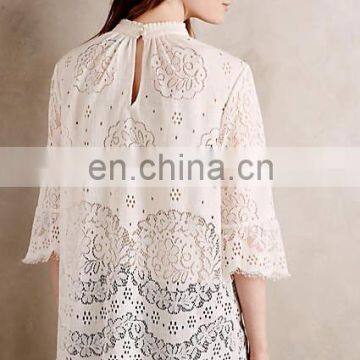 OEM Wholesale Fashion Lady Top/ Lace Composition Blouse photo-2