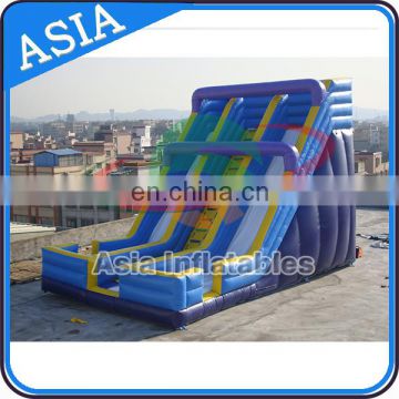 Indoor Inflatable Blue Slide, Double Lane Inflatable Slide, Mini Inflatable Slide For Kids